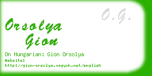 orsolya gion business card